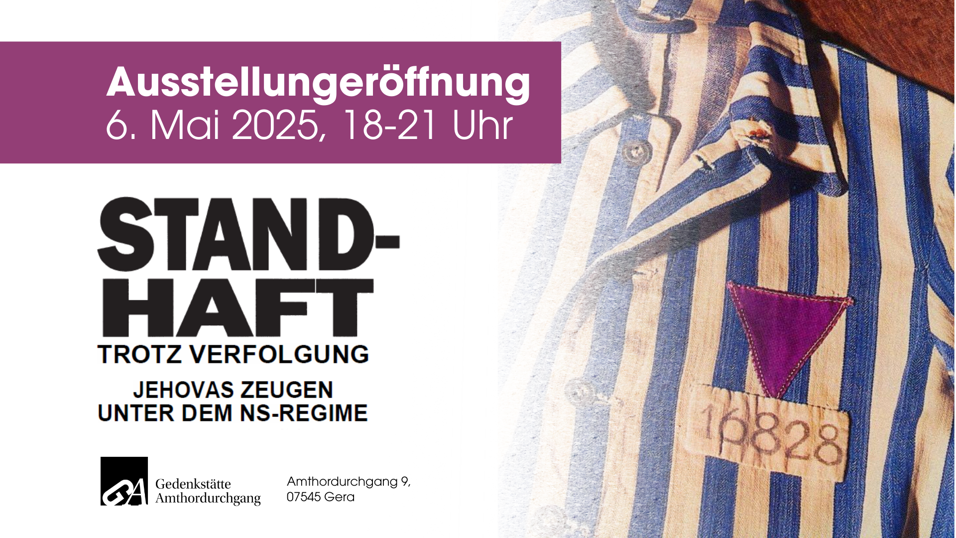 Eröffnung der Ausstellung „Standhaft trotz Verfolgung“ – Jehovas Zeugen unter dem NS-Regime
